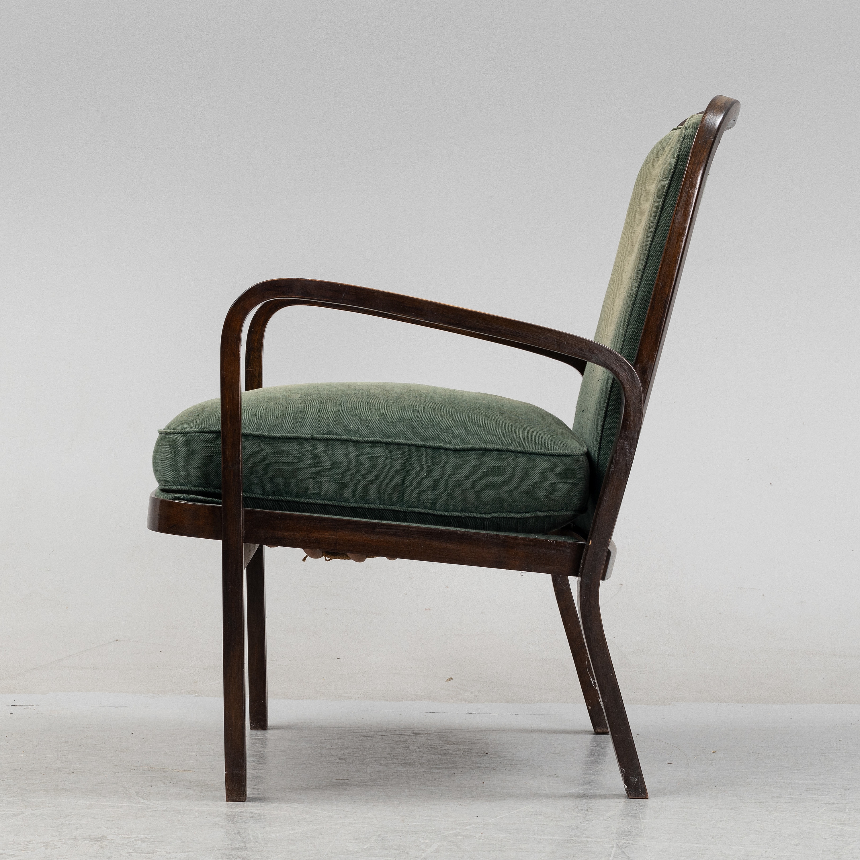 Artwork by Sigurd Lewerentz, stained beech easy chair, Made of beech