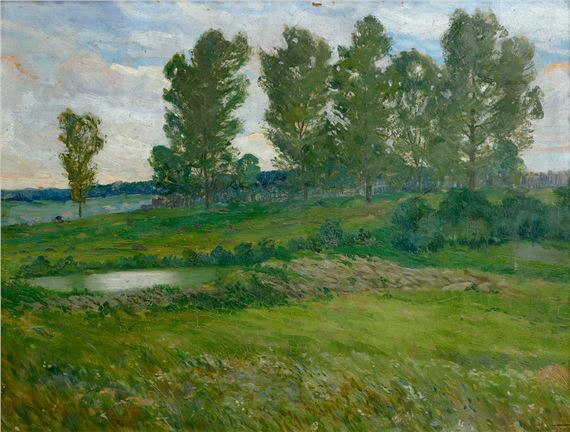 Landscape with a Pond by Augustin Satra, after 1900