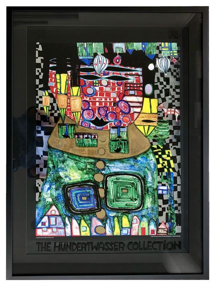 Hundertwasser Der große Weg Poster Kunstdruck Bild 67,3x68,2cm 