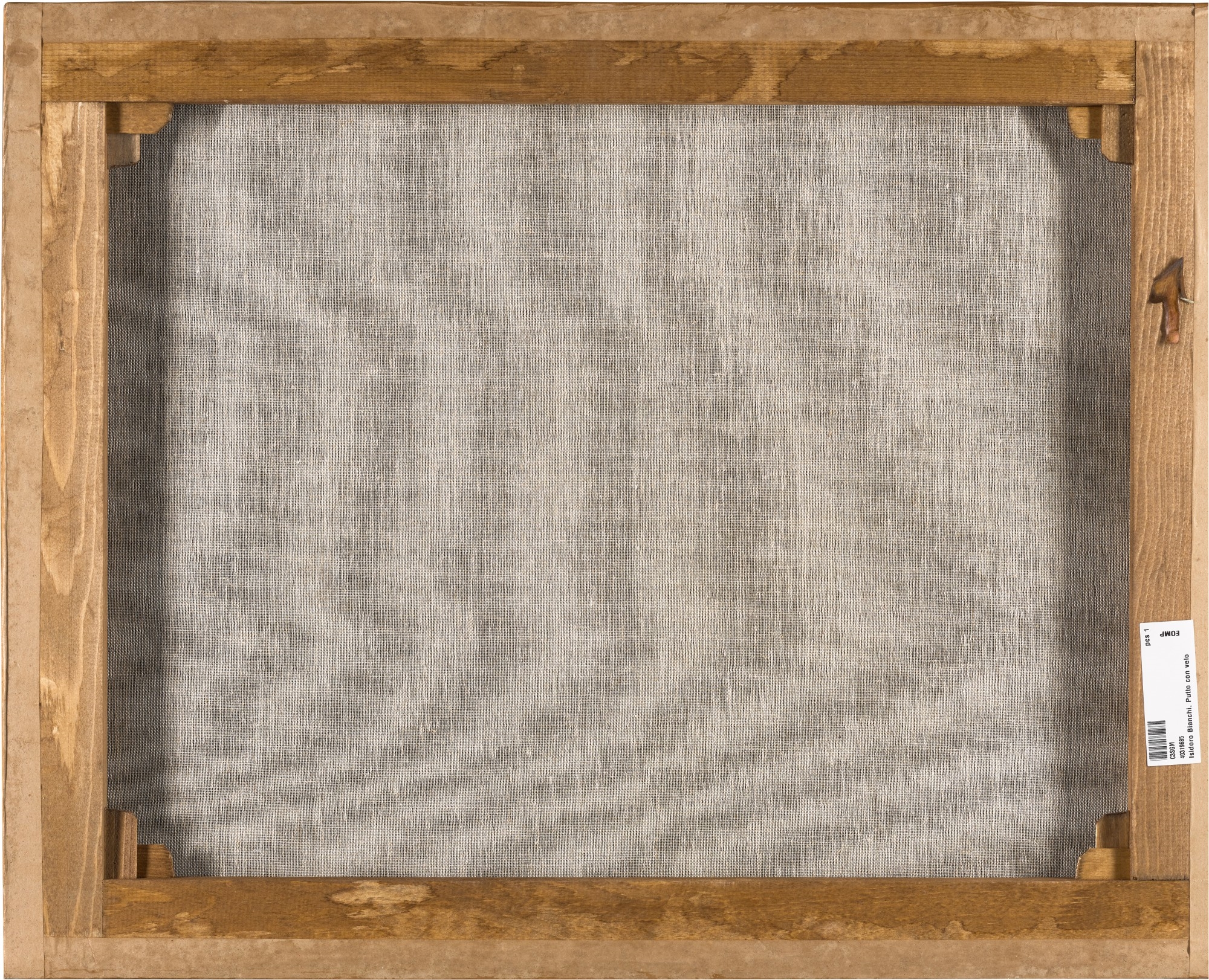 Artwork by Isidoro Bianchi, A putto playing with a veil, Made of original canvas