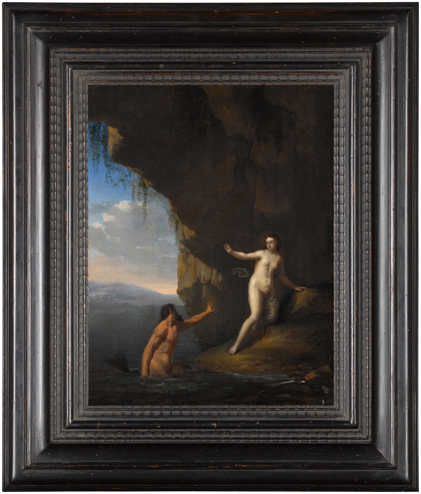 Artwork by Gerrit van Bronchorst, Glaucus and Scylla, Made of oil on oak panel