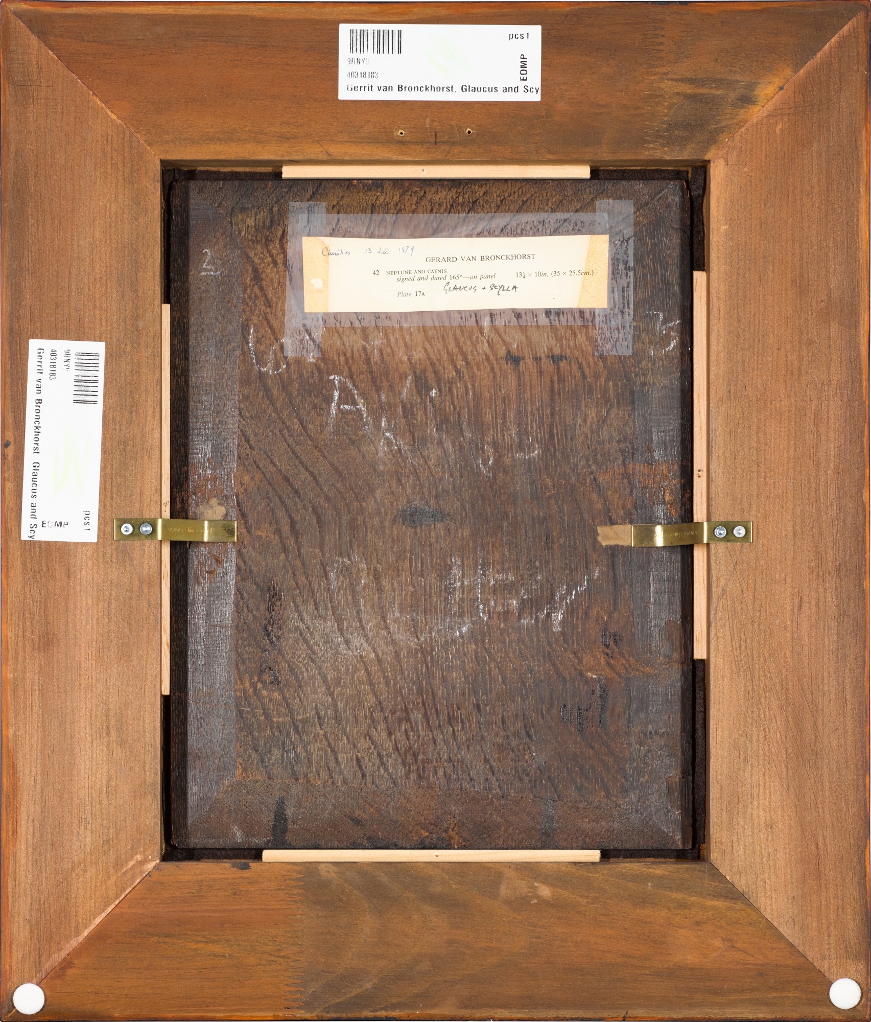 Artwork by Gerrit van Bronchorst, Glaucus and Scylla, Made of oil on oak panel