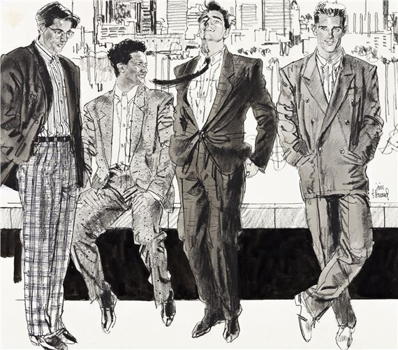 Dapper Urbanites. by Jim Howard, circa 1980s