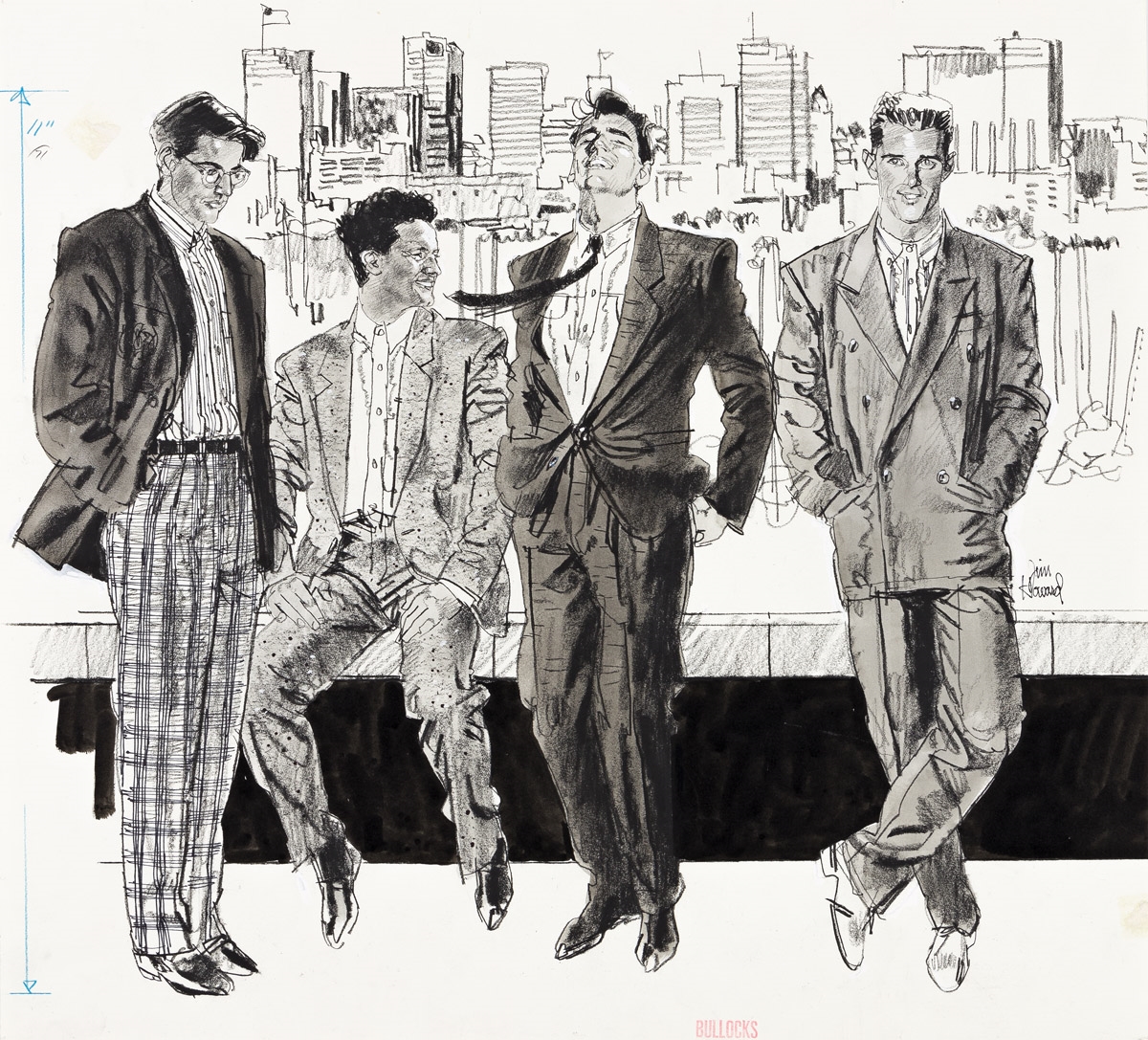 Artwork by Jim Howard, Dapper Urbanites., Made of Mixed media