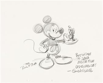 "Best Wishes to Santa Mouse from Disney Mouse!" - Glen Keane