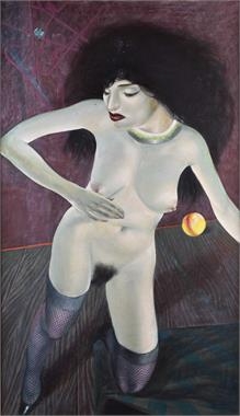 Artwork by Harald K. Schulze, Bleicher Akt, Made of oil on canvas