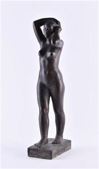 Stehender weiblicher Akt - Ruthild Hahne