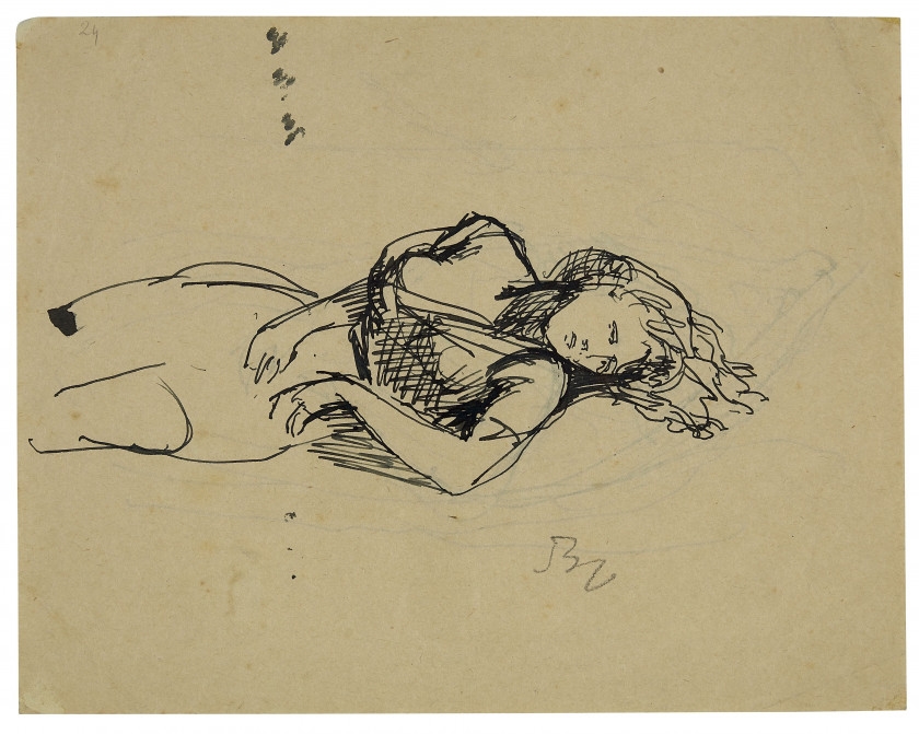 Etude pour "Femme couchée" - 1948 by Balthus, 1948