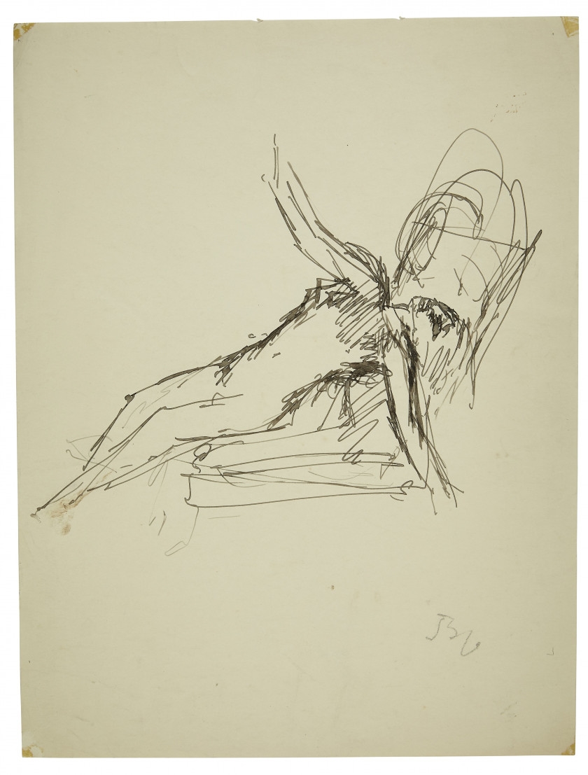 Etude pour "Nu sur une chaise longue " - 1949 by Balthus, 1949