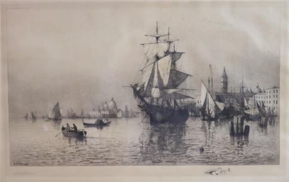 VENICE HARBOR. by Lemuel D. Eldred