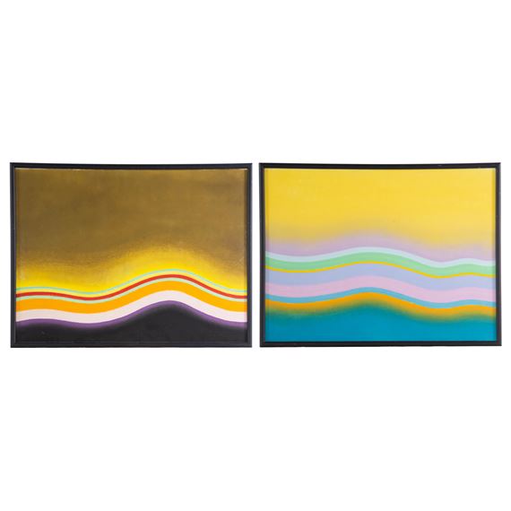 Two Framed Pastels by Arnaldo Coen, 1974