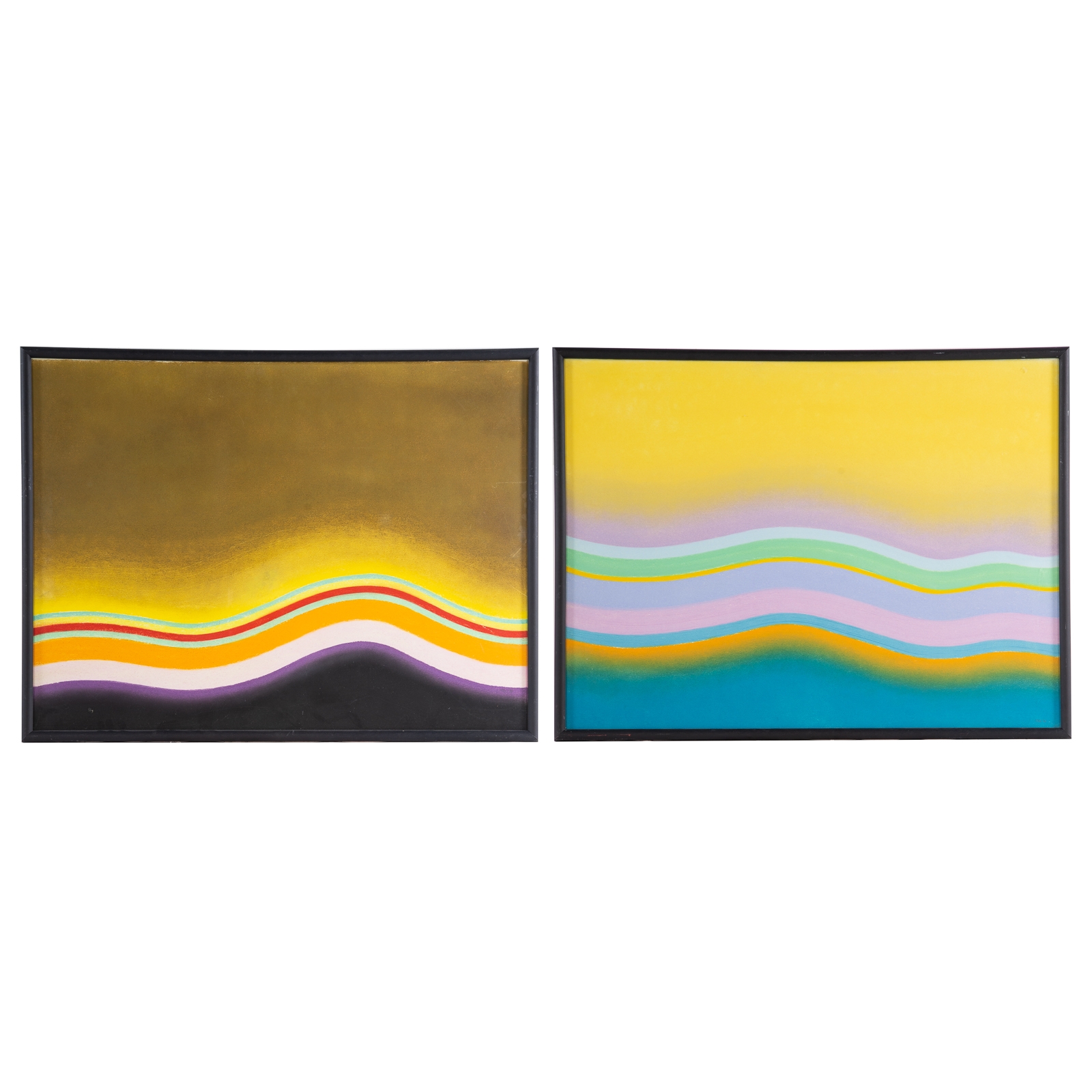 Artwork by Arnaldo Coen, Two Framed Pastels, Made of pastel on paper