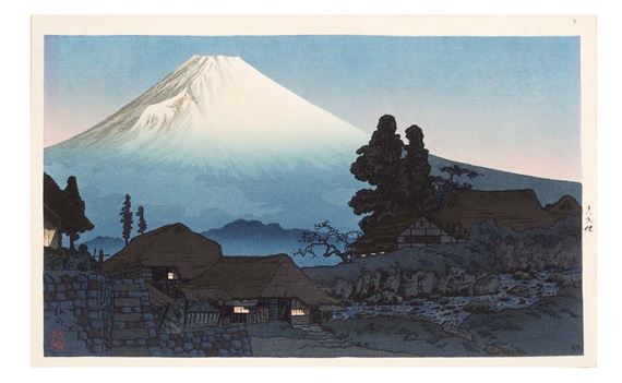 Mount Fuji from Mizukubo by Japanese School, 20th Century, Takahashi Shtei, 1936