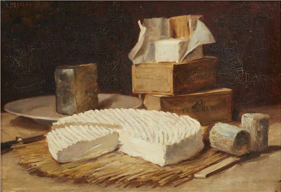 Nature morte au fromage by Alphonse Jules Debaene, 1896