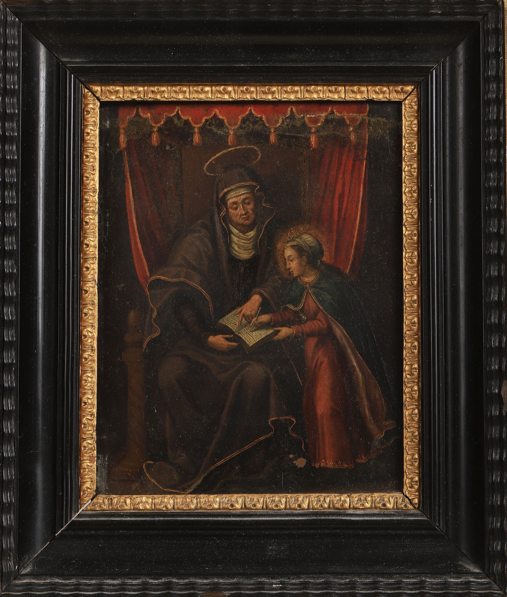 Flemish School 17th Century Saint Anne Teaching The Virgin Mary To Read Mutualart