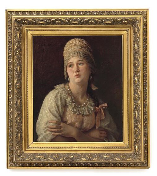 Russian bride by Viktor Alexejewitsch Bobrof, 1911
