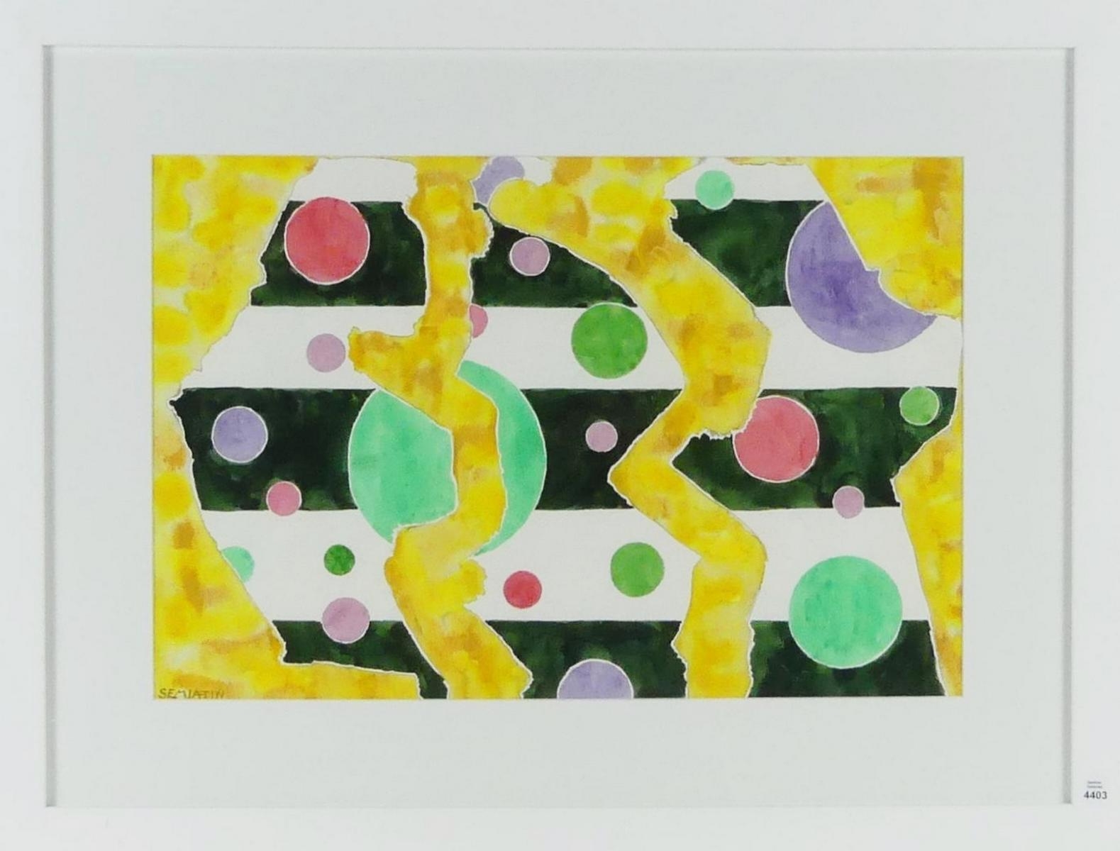 Artwork by Jacob Semiatin, "Untitled: Abstract", Made of watercolour on paper