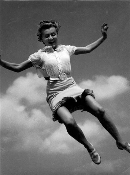Janine Prévert, jumping by Pierre Boucher, 1937