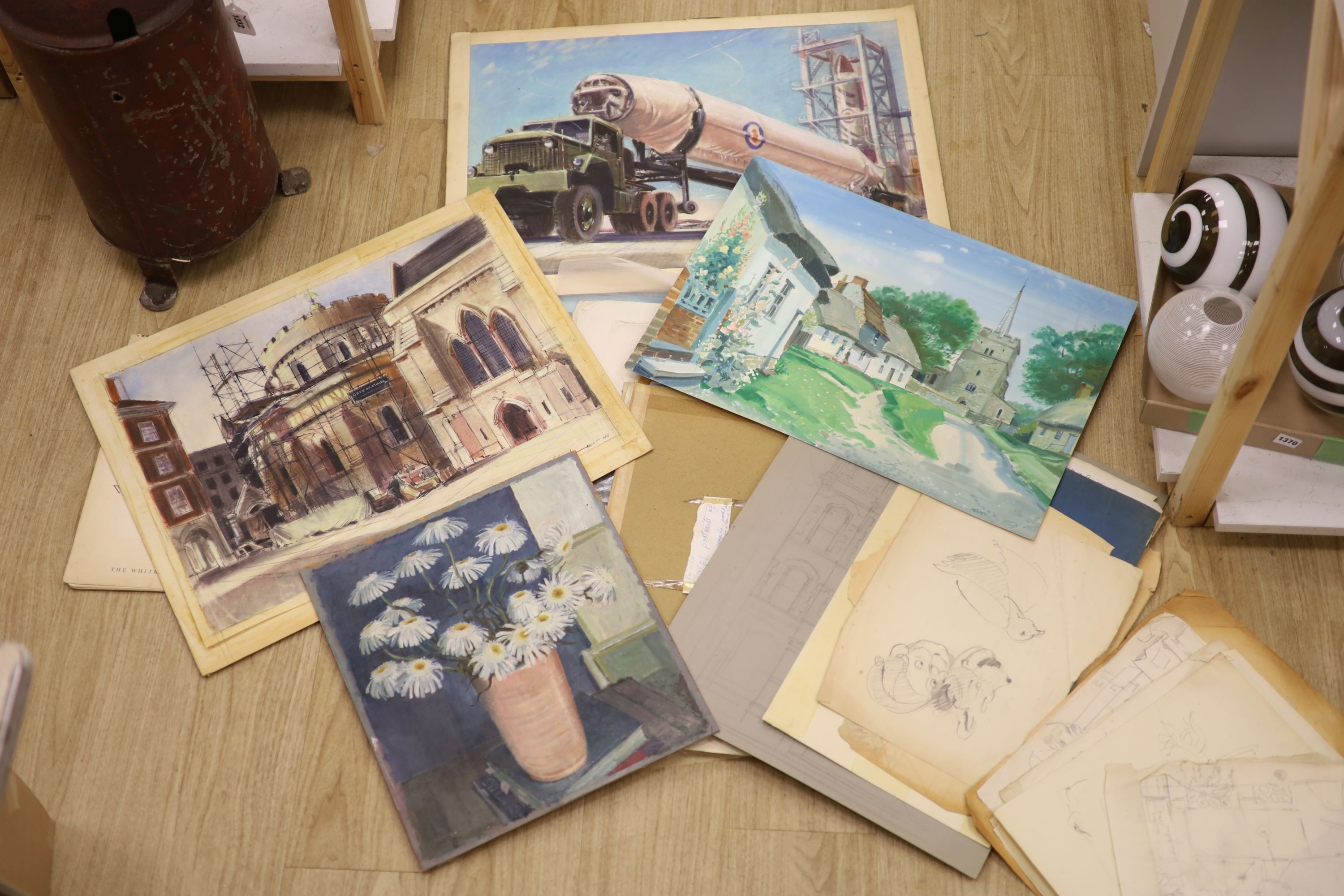Henry J. Neave | a folio of assorted artworks mostly designs for ...
