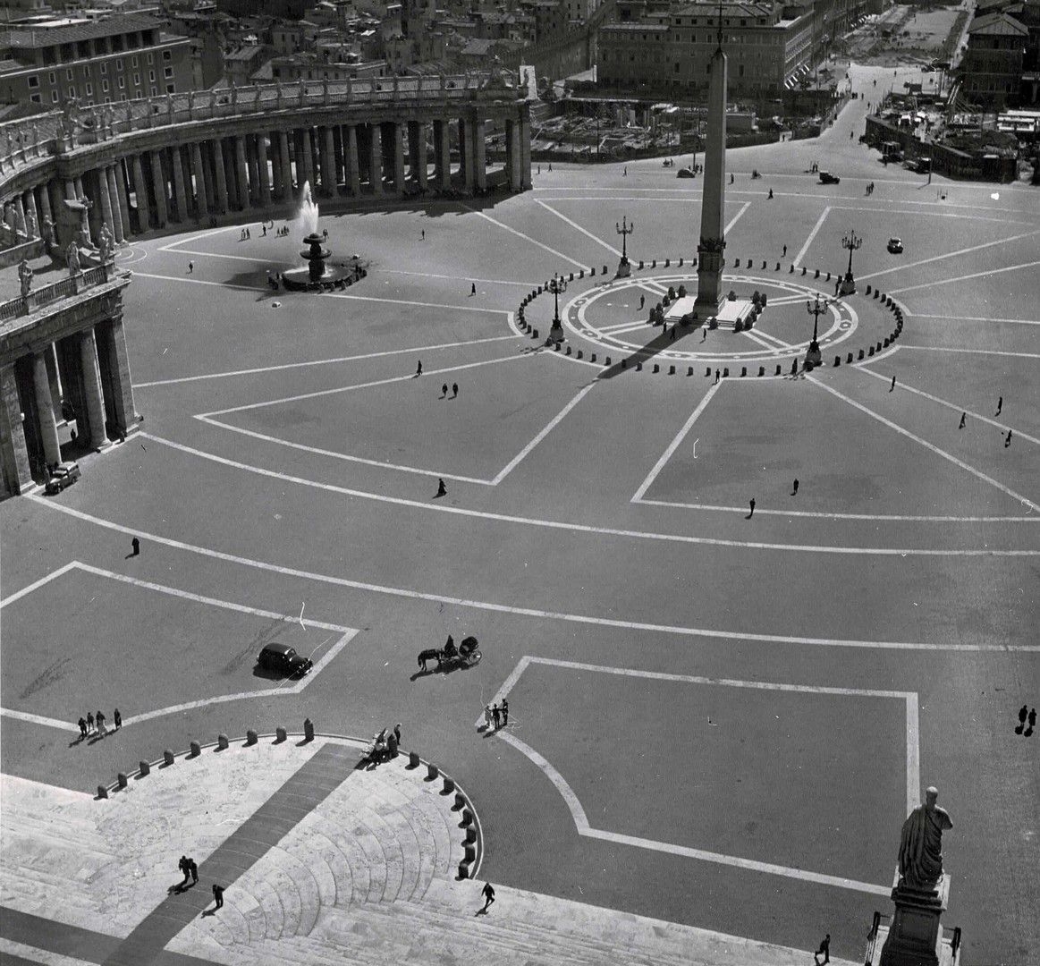 St. Peter's Square, Rome by Herbert List, ca. 1951