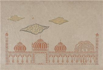 In the Shade of the Weeping Willow (Sanjhi Art) - Mohan Verma