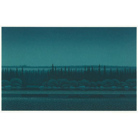Christopher Pratt | NIGHT ON THE RIVER, DEC. 1987 (1987) | MutualArt