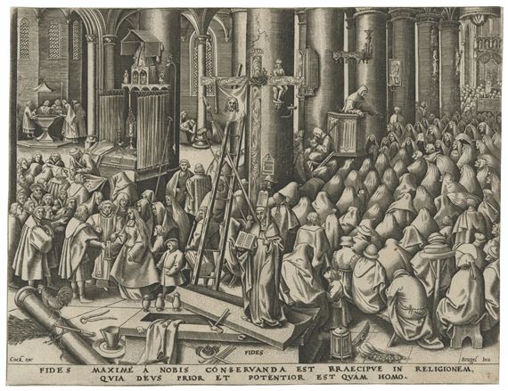 Faith ('Fides'), from: The Seven Virtues by Pieter Brueghel the Elder, Philip Galle, 1559