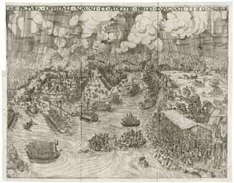 A Mock Siege of a Fortress on the Danube & A Tournament on Horseback and Foot - Giovanni Guerra