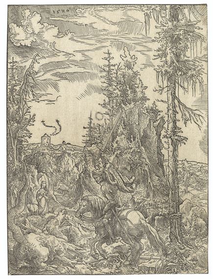 Saint George and the Dragon by Wolf Huber, 1520