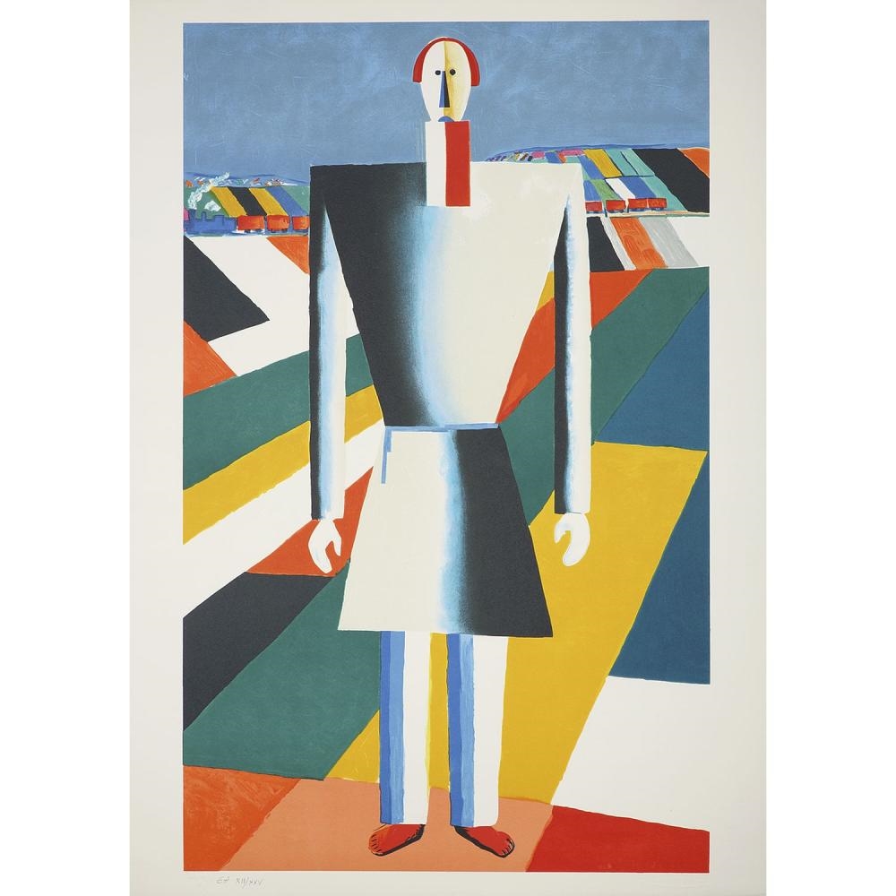 PEASANT IN THE FIELDS by Kazimir Malevich