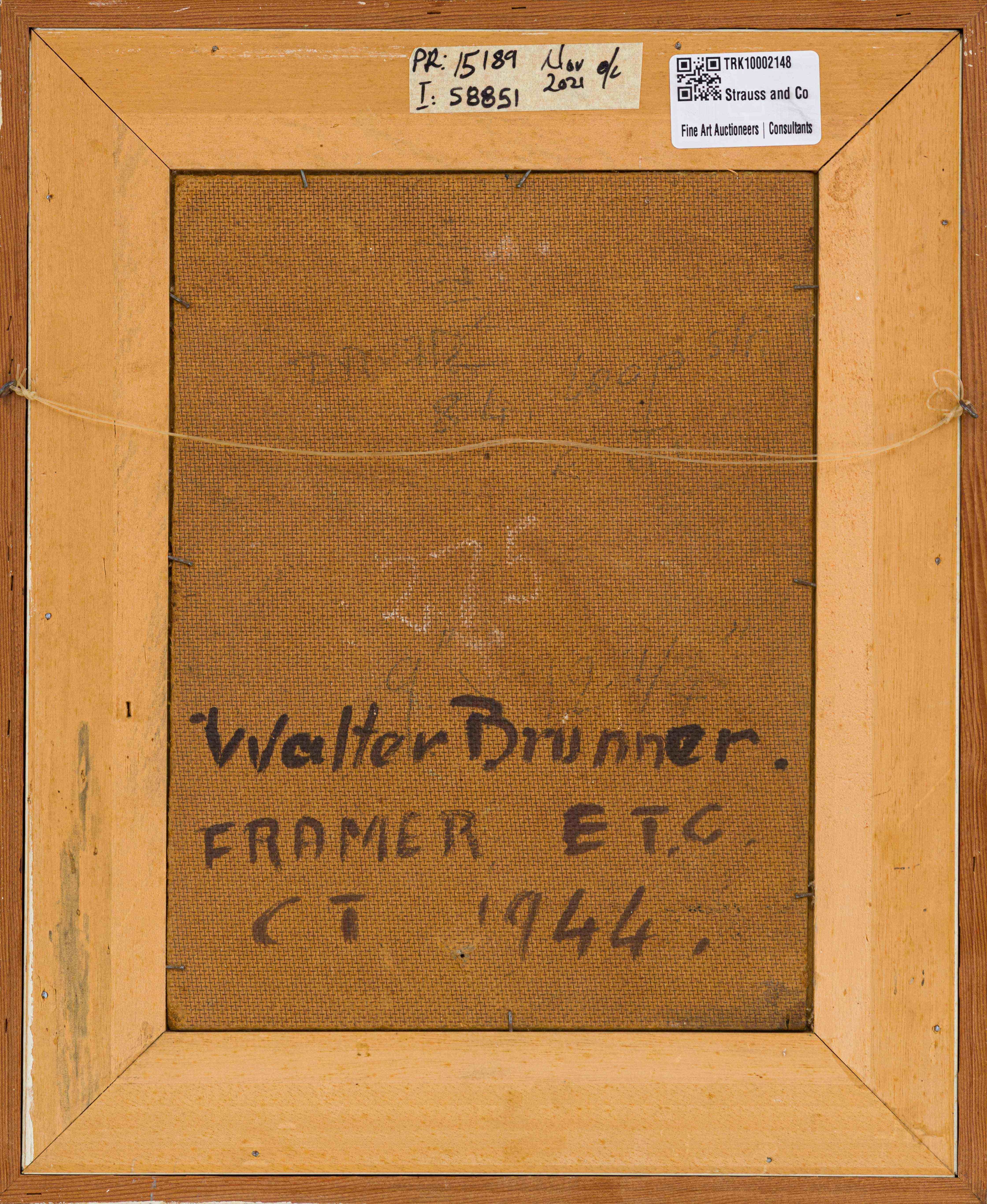 Artwork by Walter Brummer, Interior Scene, Made of oil on board