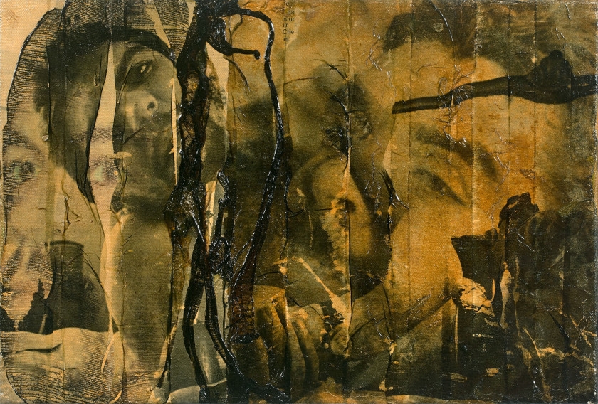 Artwork by Gil Joseph Wolman, CHE GUEVARA, Made of Mixed media and paper on canvas