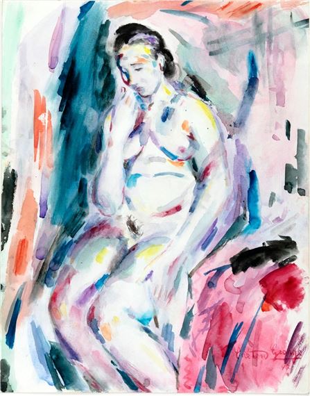 Nu assis by Georges Creten, 1947