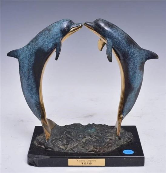 Robert Wyland | Kissing Dolphins (1990) | MutualArt