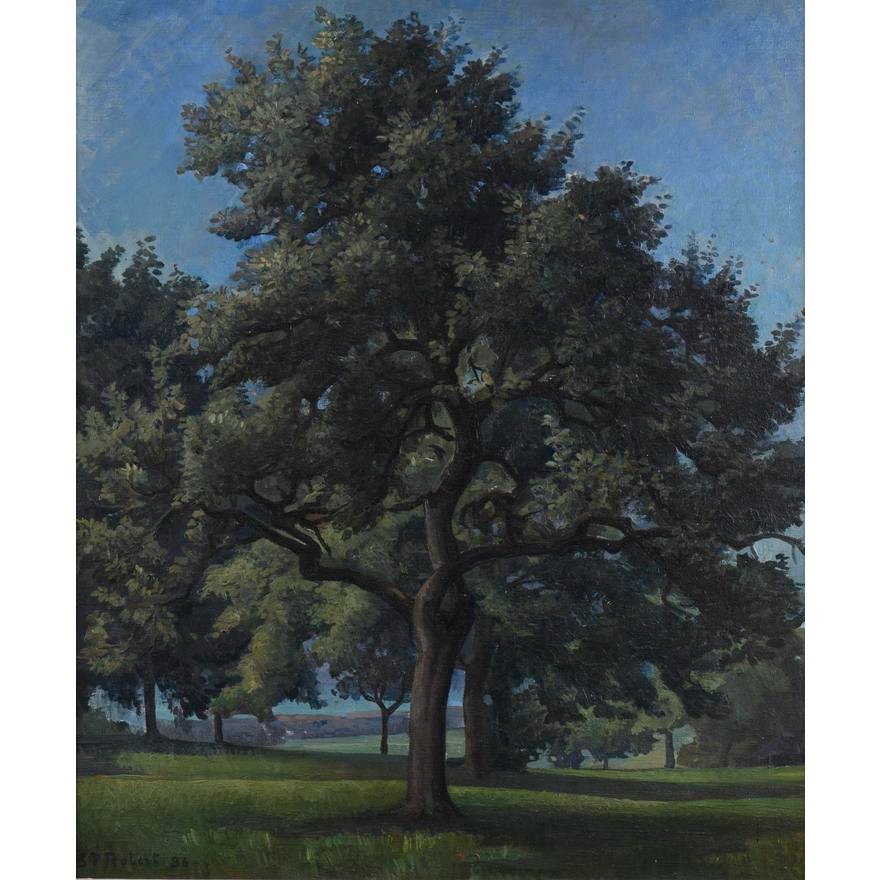 Artwork by Steven Paul Robert, PAYSAGE AVEC ARBRES, Made of oil on canvas