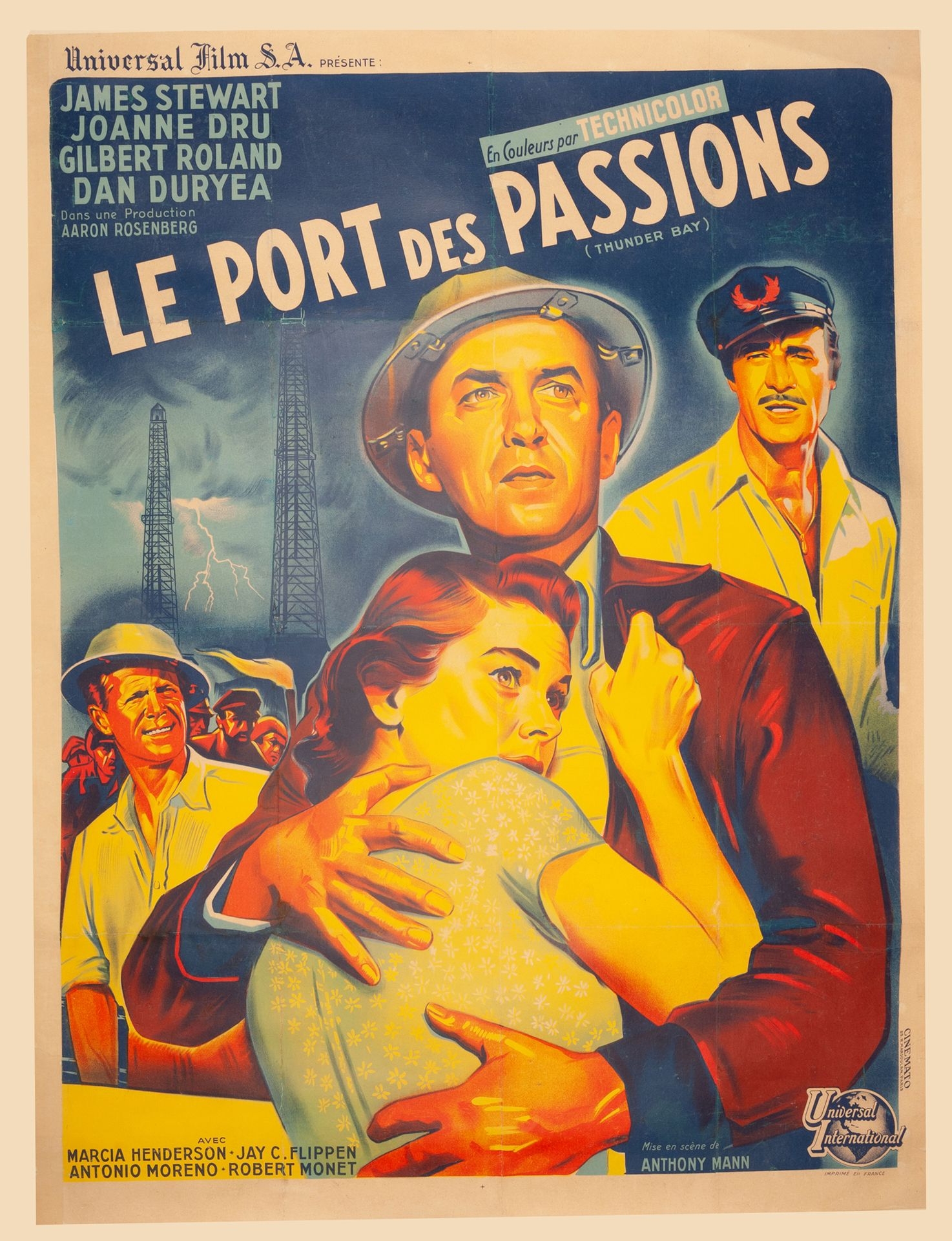 Artwork by Jacques Bonneaud, THE PORT OF PASSIONS / THUNDER BAY, Made of French poster