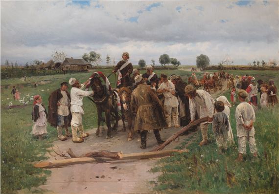 The Wedding Procession by Vladimir Makovsky, 1888