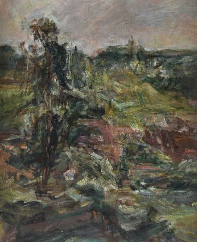 Artwork by Léon Lehmann, Paysage d’Alsace, Made of oil on canvas
