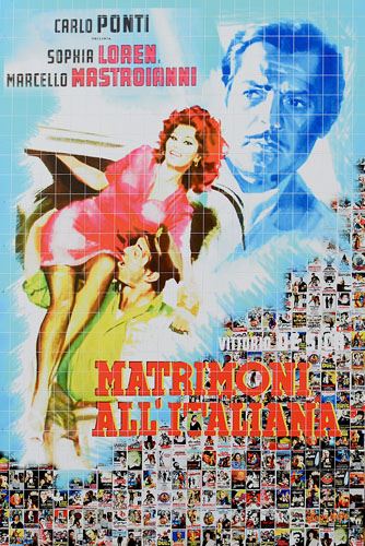 Manifesti vintage cinema internazionale: Matrimoni all'italiana by Maria Murgia, 2021