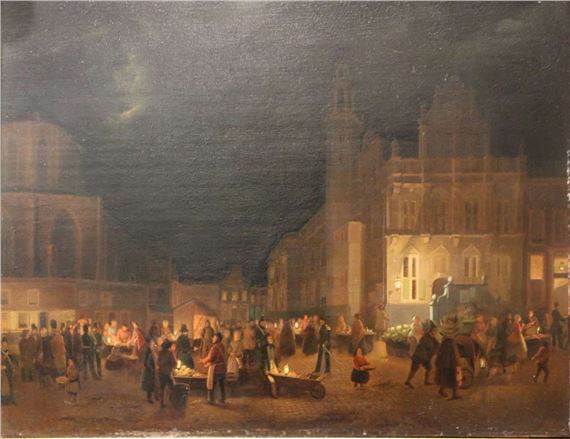 Market Place by P.G. Sjamaar by Pieter Geerard Sjamaar