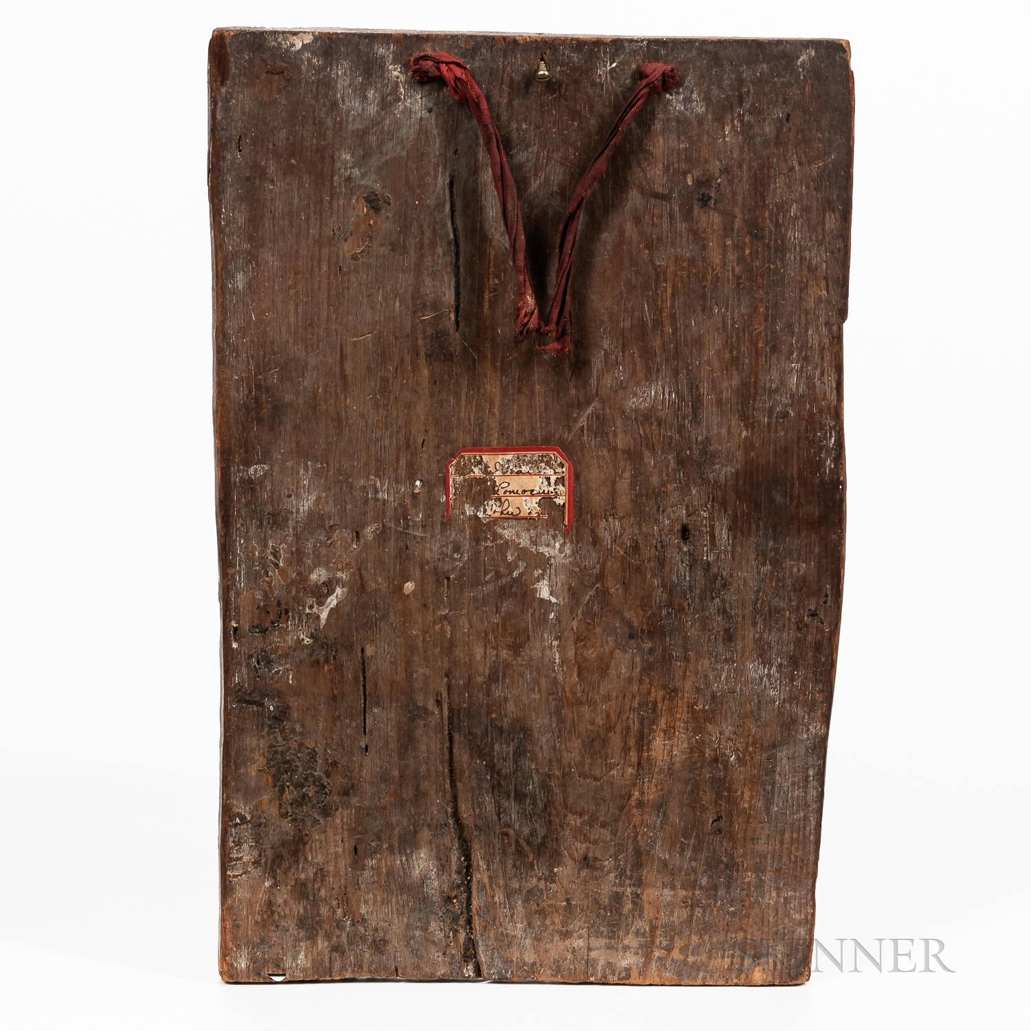 Artwork by Antonio Molleno, New Mexican Polychrome Wood Retablo depiction of San Juan Nepomuceno, Made of Polychrome Wood