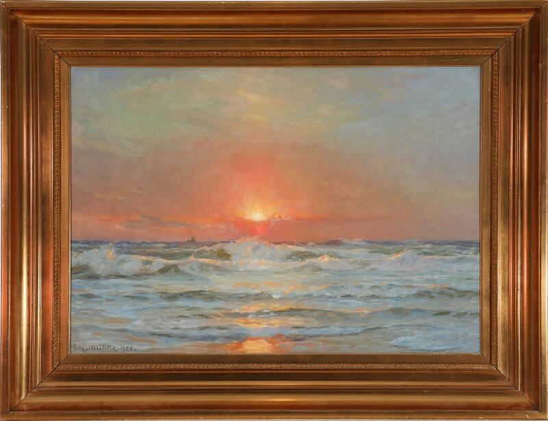 Christian Mølsted | Sunset over the sea (1930) | MutualArt