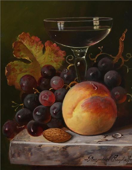 Raymond Campbell | Still life of fruit and a Chinese bowl | MutualArt