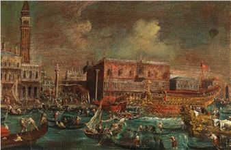 The Bucintoro on the Grand Canal before the Doge’s Palace - Francesco Guardi