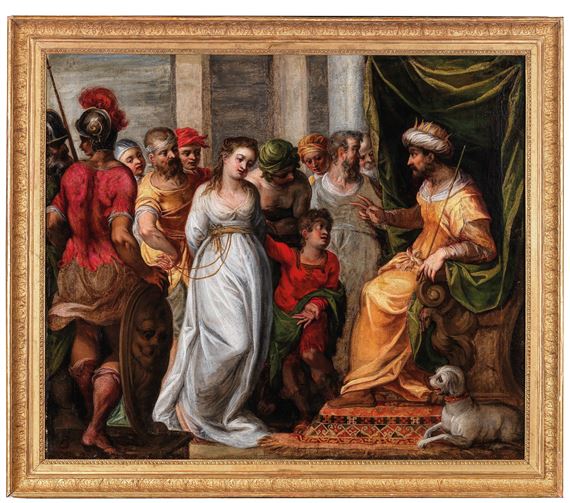 North Italian School, 17th Century | Queen Vashti before Ahasuerus