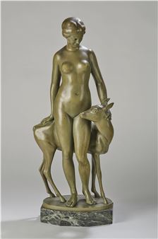 Frauenakt mit Reh - Matthias Bechtold