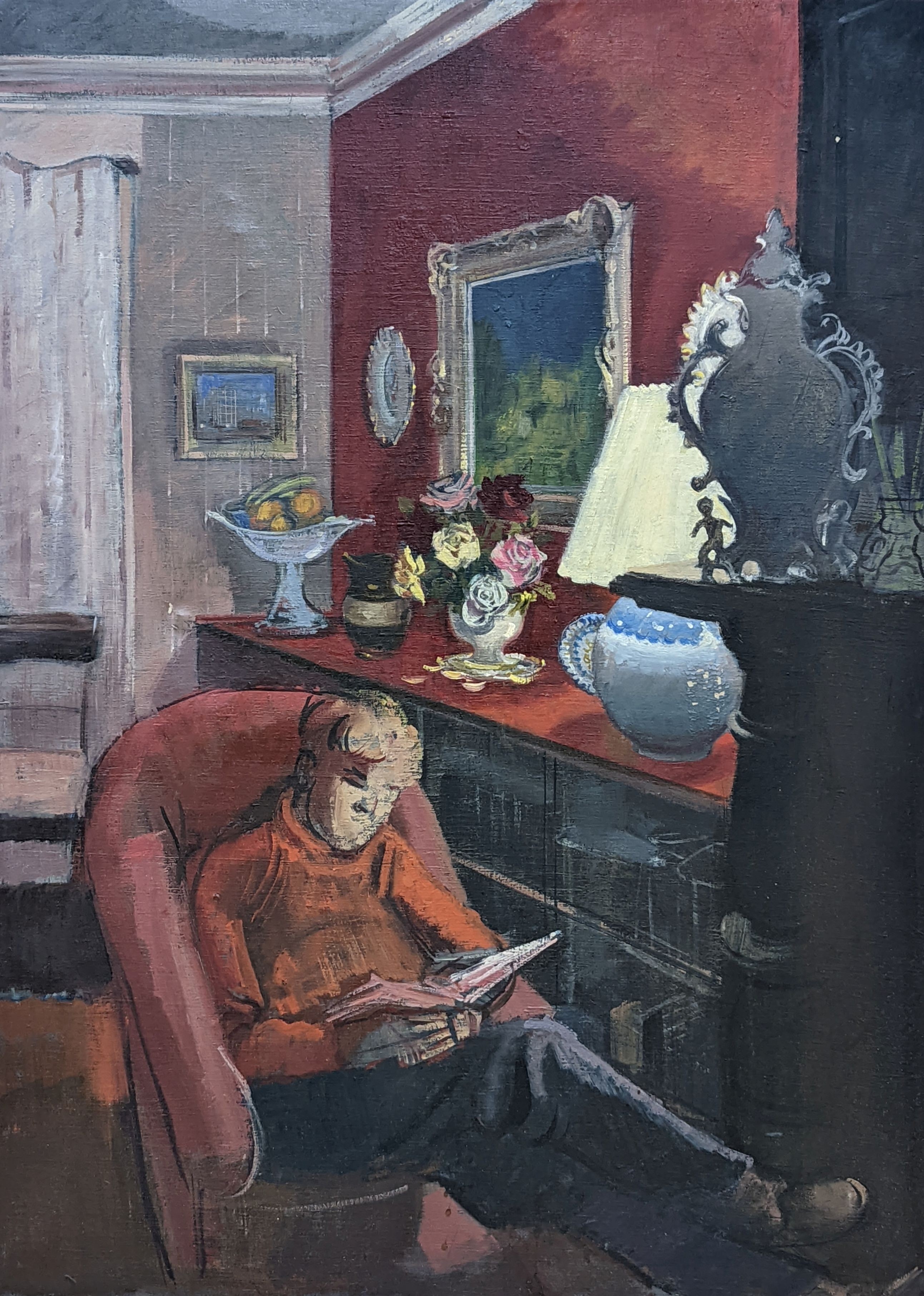 Henry J. Neave | Interior with the artists son Peter | MutualArt
