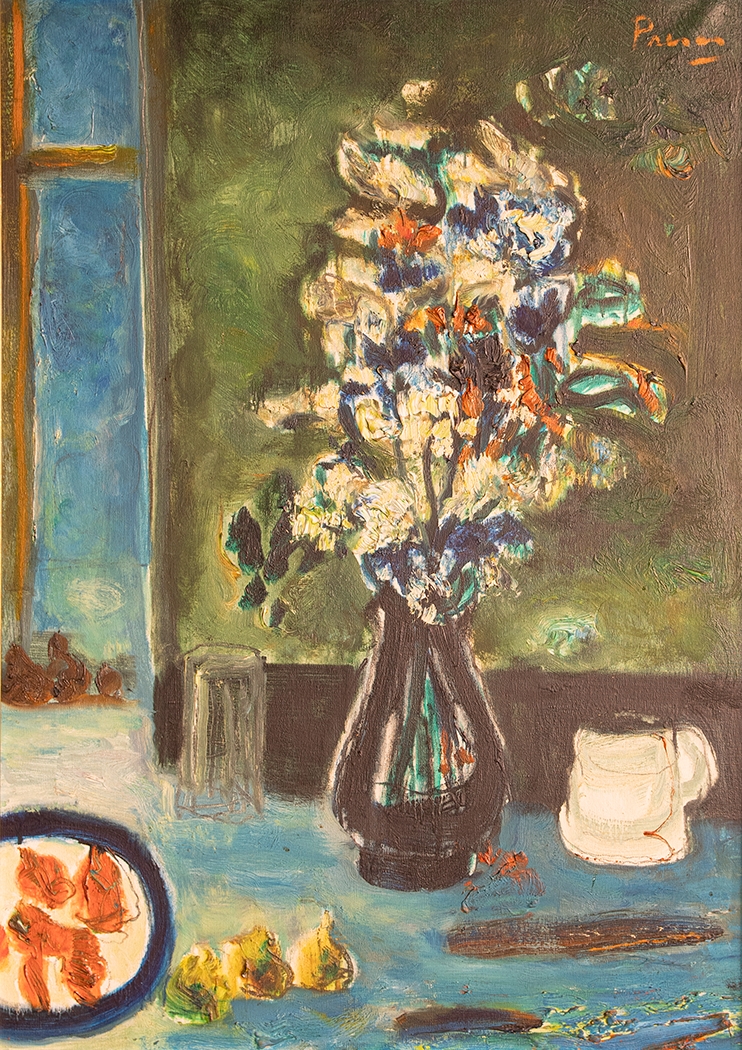 Artwork by Leopoldo Presas, Jarrón con flores, Made of oil on panel