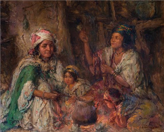 Les fileuses by Edouard Verschaffelt