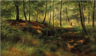 Picking Berries in a Forest in the Summer - Theodor Blache